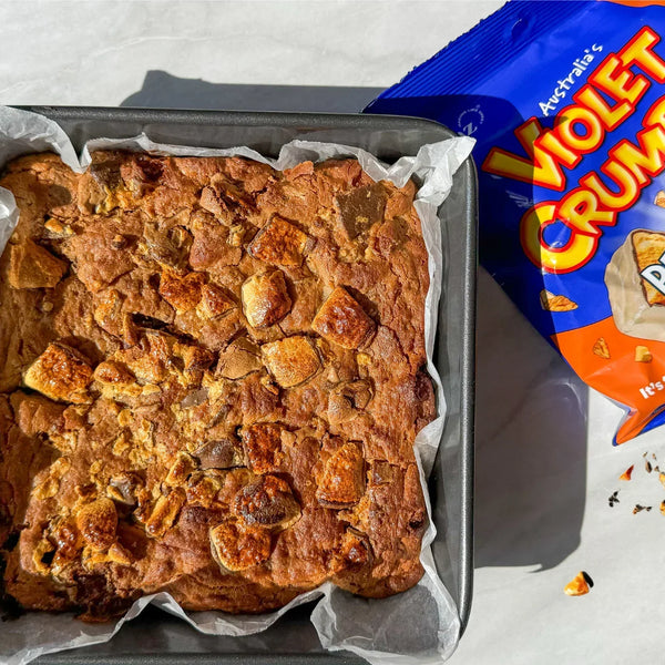 Violet Crumble Peanut Butter Blondies