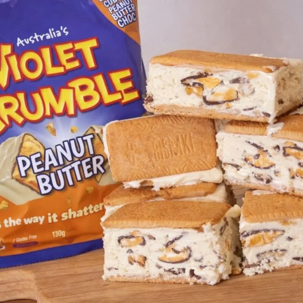 Violet Crumble Peanut Butter Ice Cream Bars