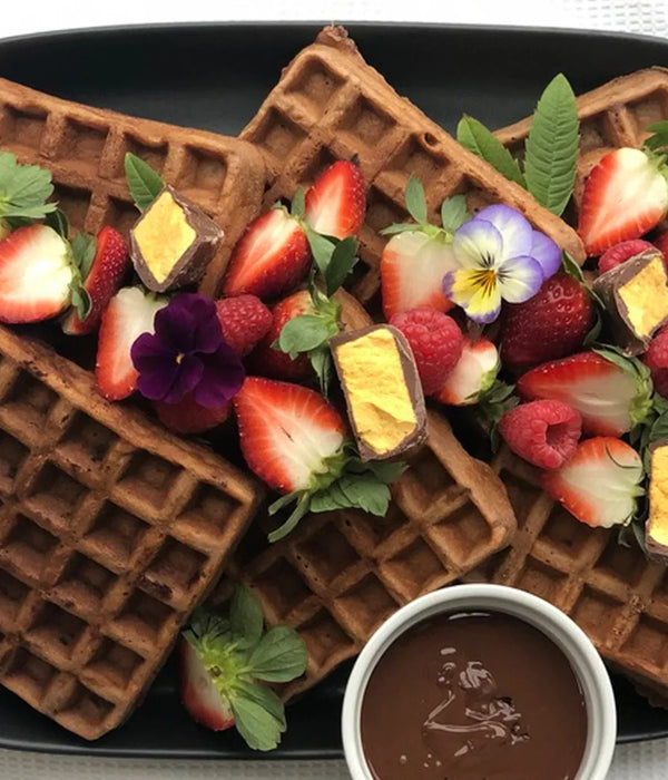Violet Crumble Choc Waffles